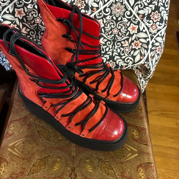 Free People Simone Wedge Platform Wedge Boots - Picture 2 of 5